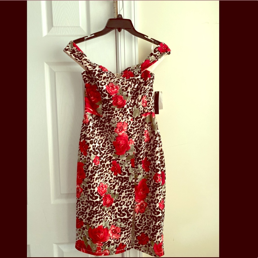 Floral cheetah dress / juniors